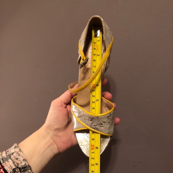 Real Tango shoes Aurora Lubiz silver yellow Hand Made in Buenos Aires 34 4 - Picture 14 of 15